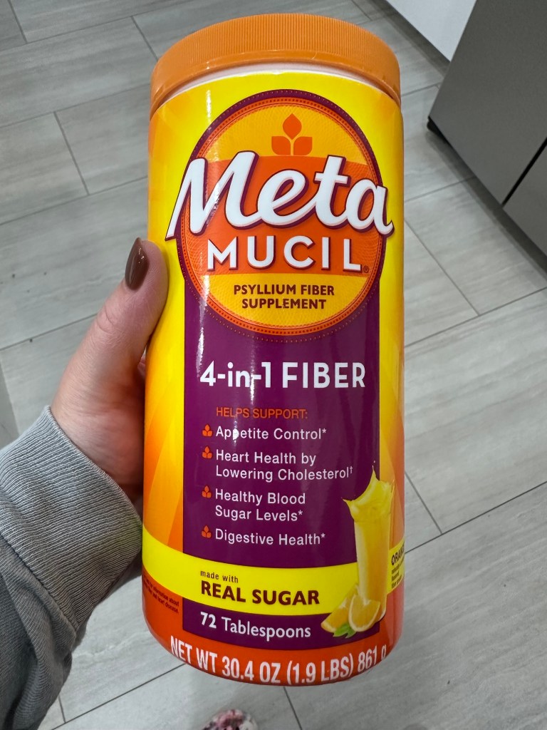 Metamucil 4-in-1 Fiber — the orange drink of midlife champions.